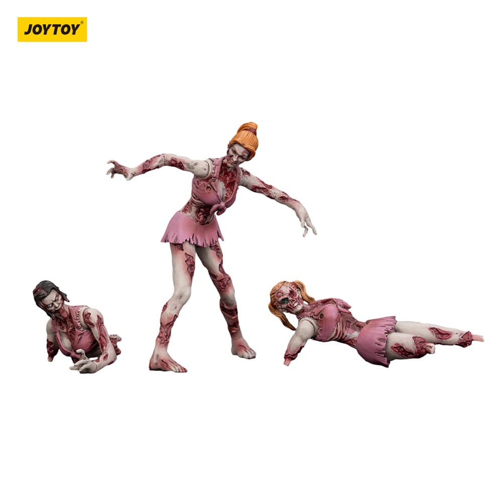 Zombie Dark Source Action Figures 3 Pack Cheer Leaders Joy Toy (CN)
