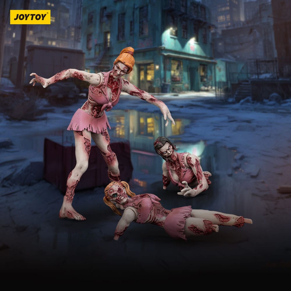 Zombie Dark Source Action Figures 3 Pack Cheer Leaders Joy Toy (CN)