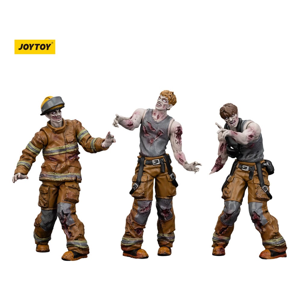 Zombie Dark Source Action Figures 3 Pack Firefighters Joy Toy (CN)