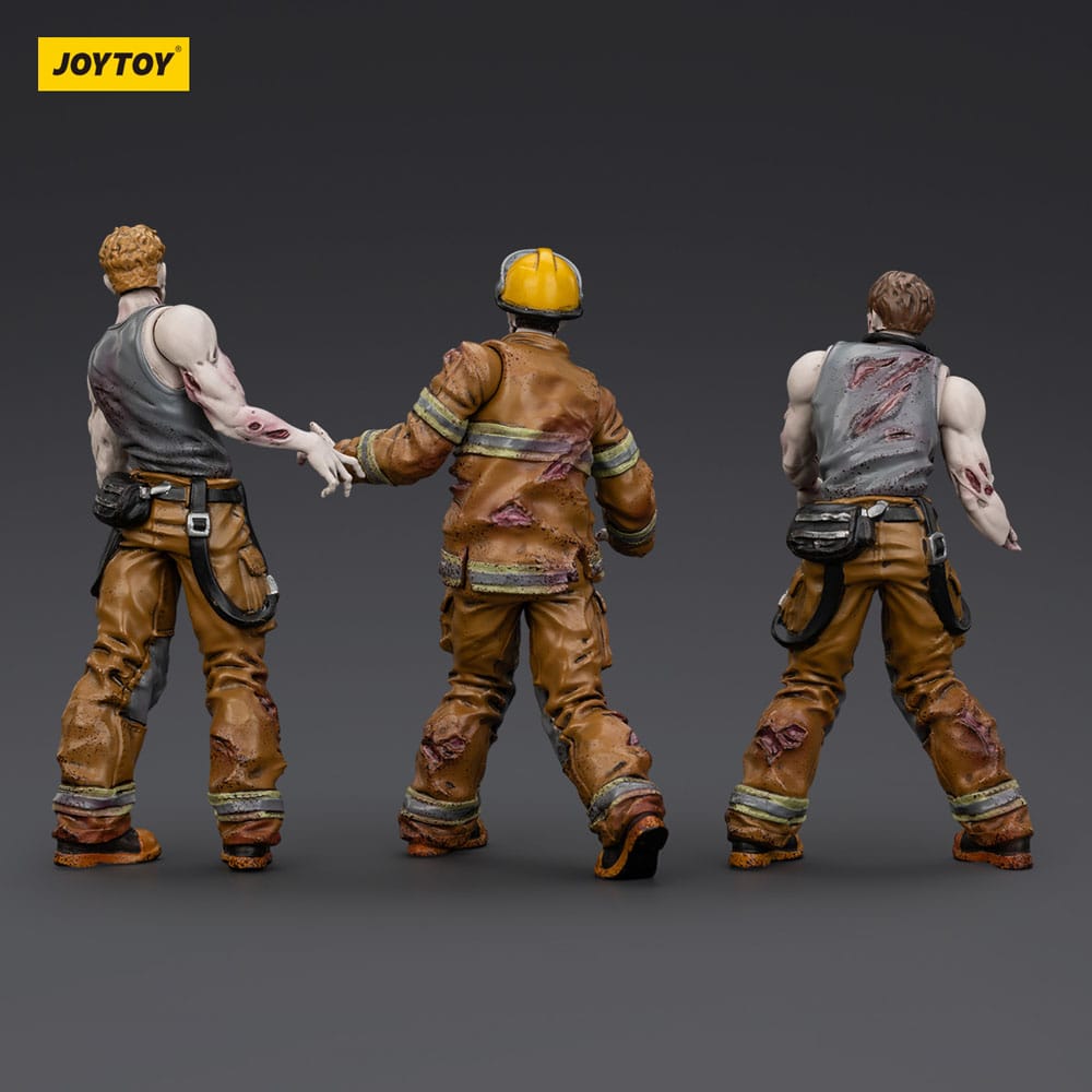 Zombie Dark Source Action Figures 3 Pack Firefighters Joy Toy (CN)