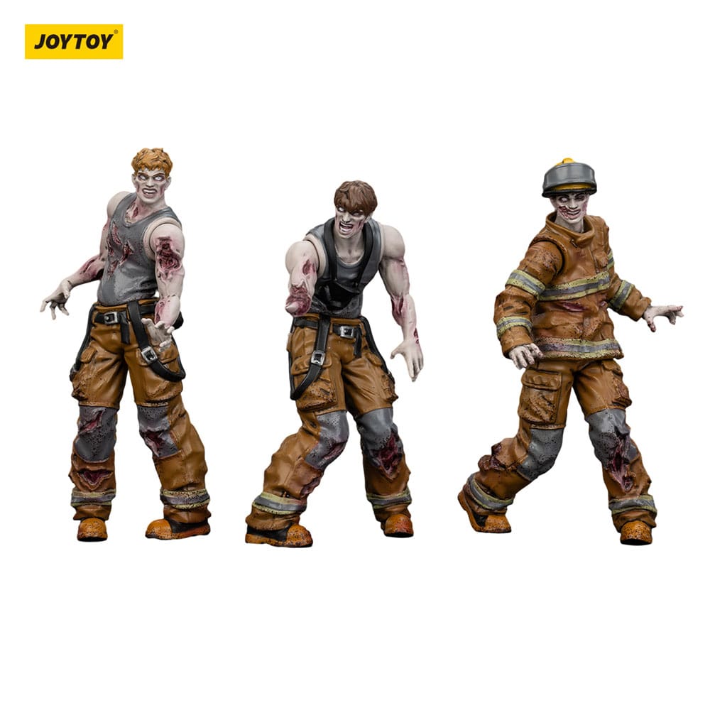 Zombie Dark Source Action Figures 3 Pack Firefighters Joy Toy (CN)