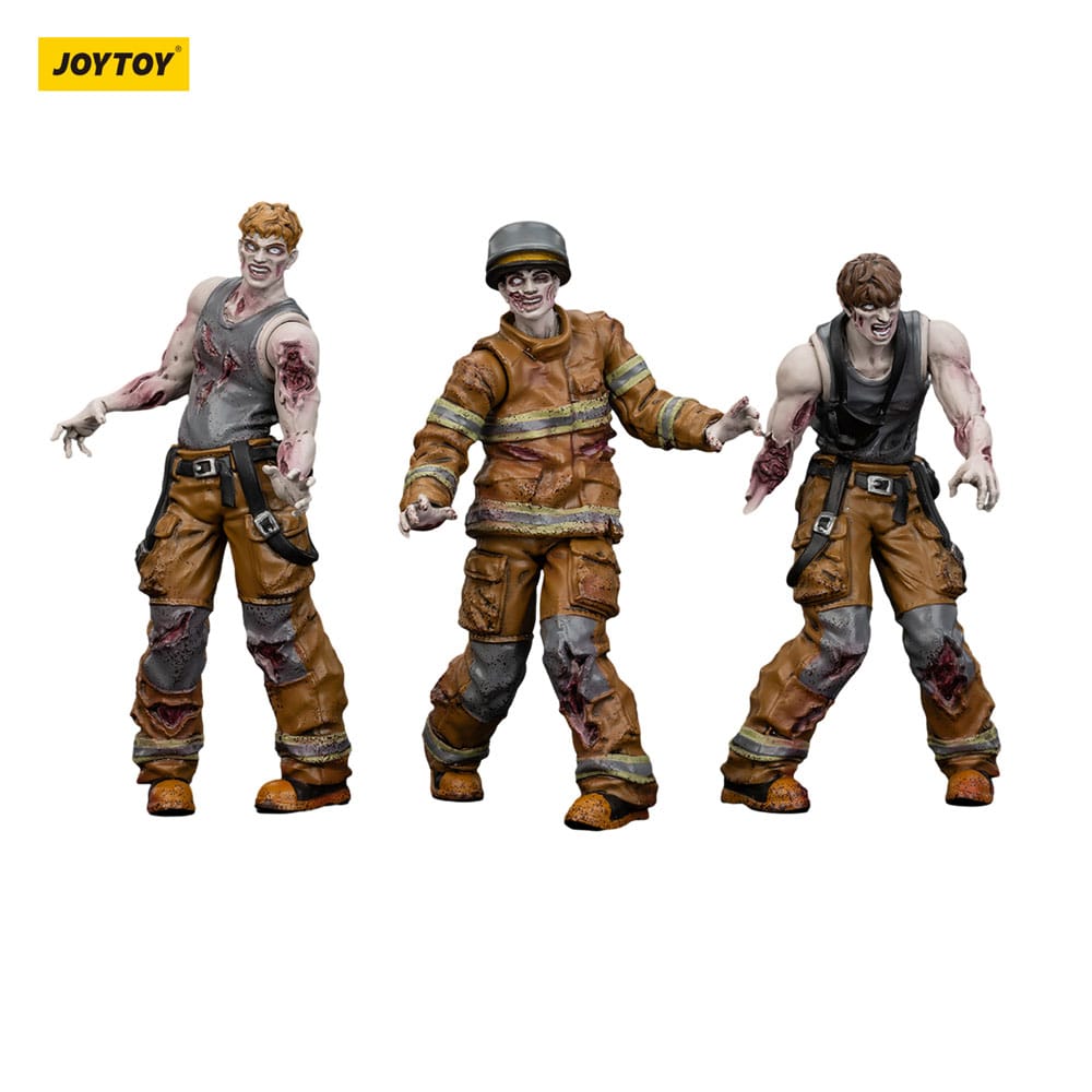 Zombie Dark Source Action Figures 3 Pack Firefighters Joy Toy (CN)