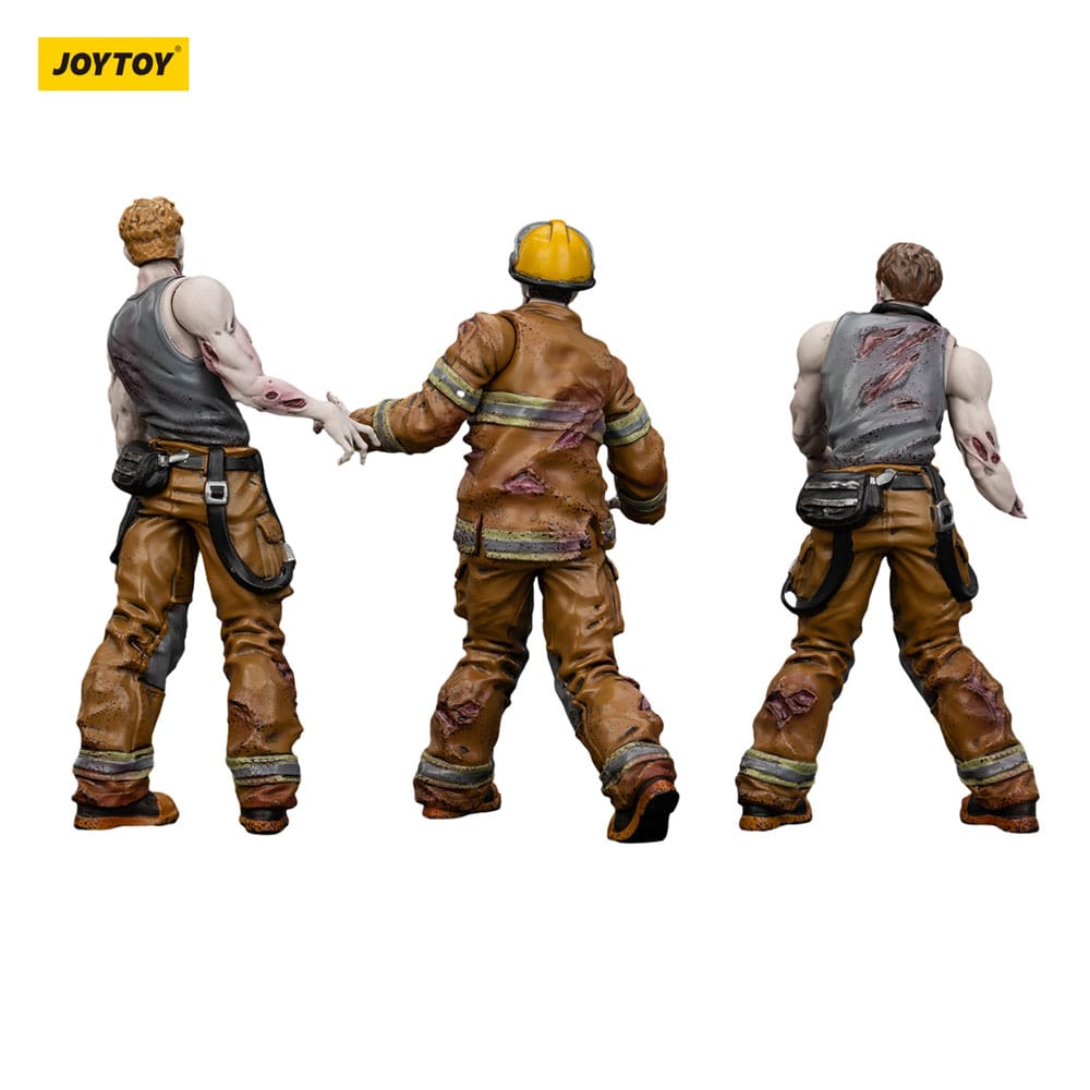 Zombie Dark Source Action Figures 3 Pack Firefighters Joy Toy (CN)