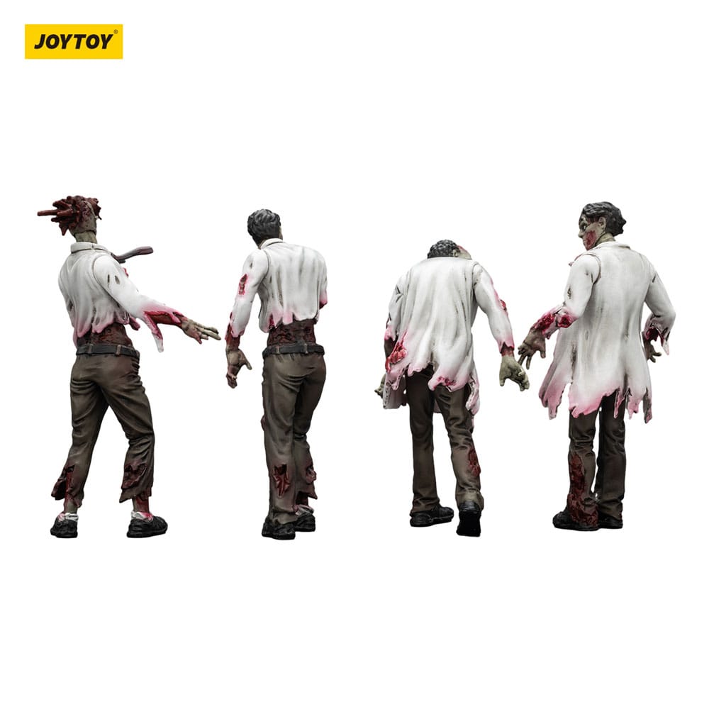 Zombie Dark Source Action Figures 4 Pack Scientists Male Joy Toy (CN)