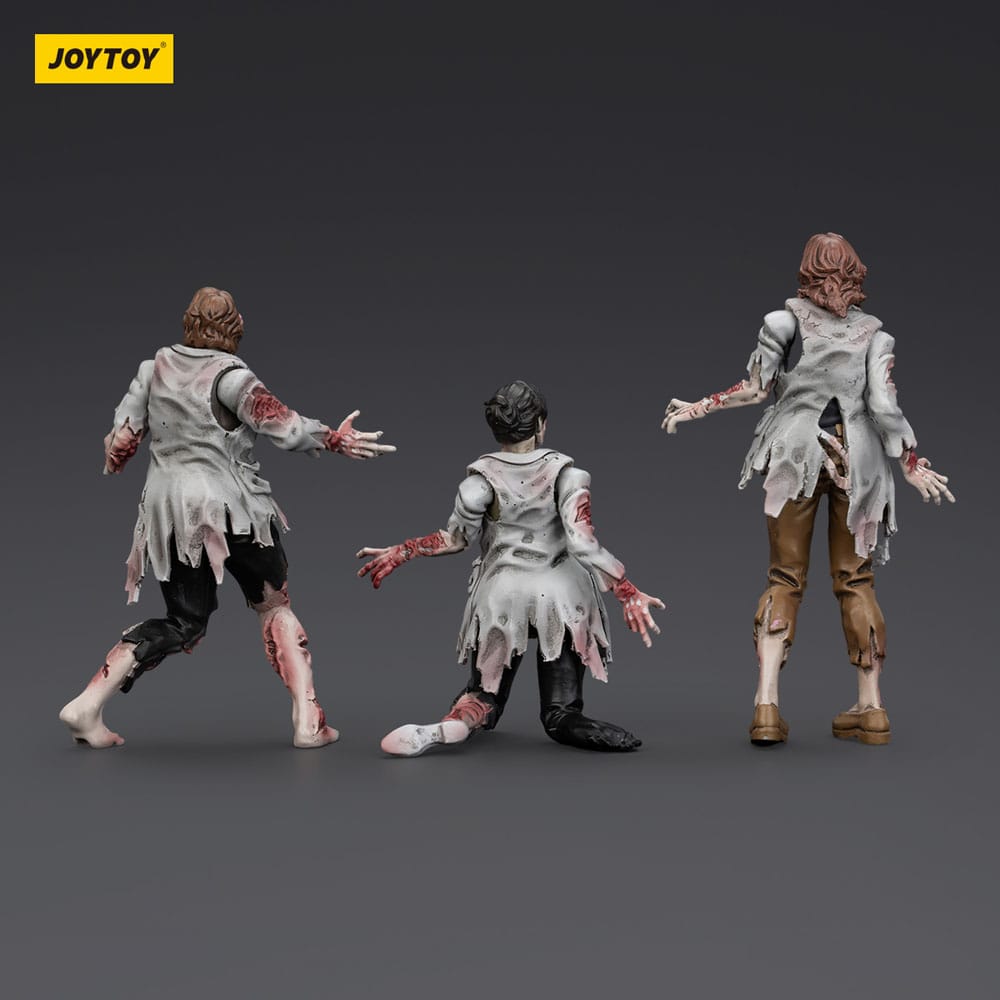 Zombie Dark Source Action Figures 3 Pack Scientists Female Joy Toy (CN)