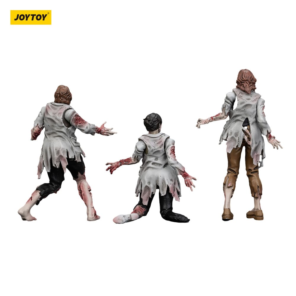 Zombie Dark Source Action Figures 3 Pack Scientists Female Joy Toy (CN)