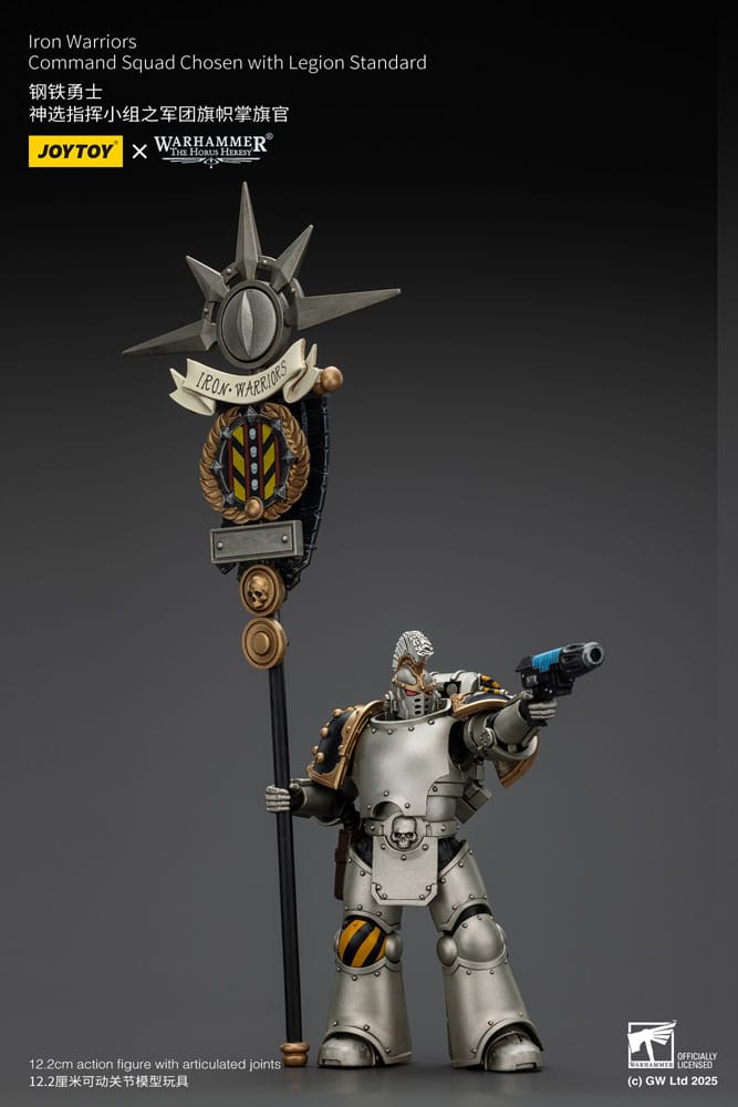 Warhammer The Horus Heresy Action Figure 1/18 lron Warriors Command Squad Chosen with Legion Standard Joy Toy (CN)