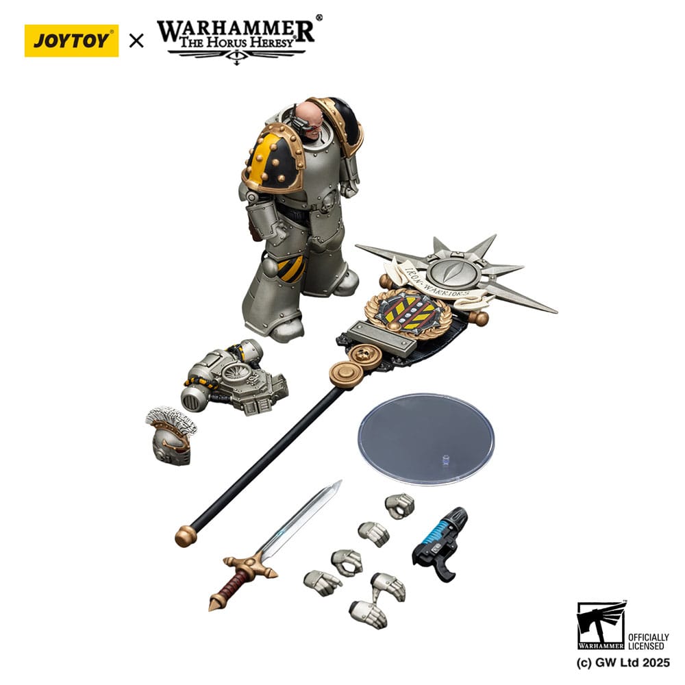 Warhammer The Horus Heresy Action Figure 1/18 lron Warriors Command Squad Chosen with Legion Standard Joy Toy (CN)