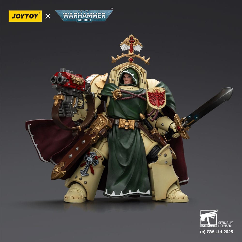 Warhammer 40 000 Dark Angels Action Figure Belial Grand Master of The Deathwing With the Sword of Silence and Storm Bolter Joy Toy (CN)
