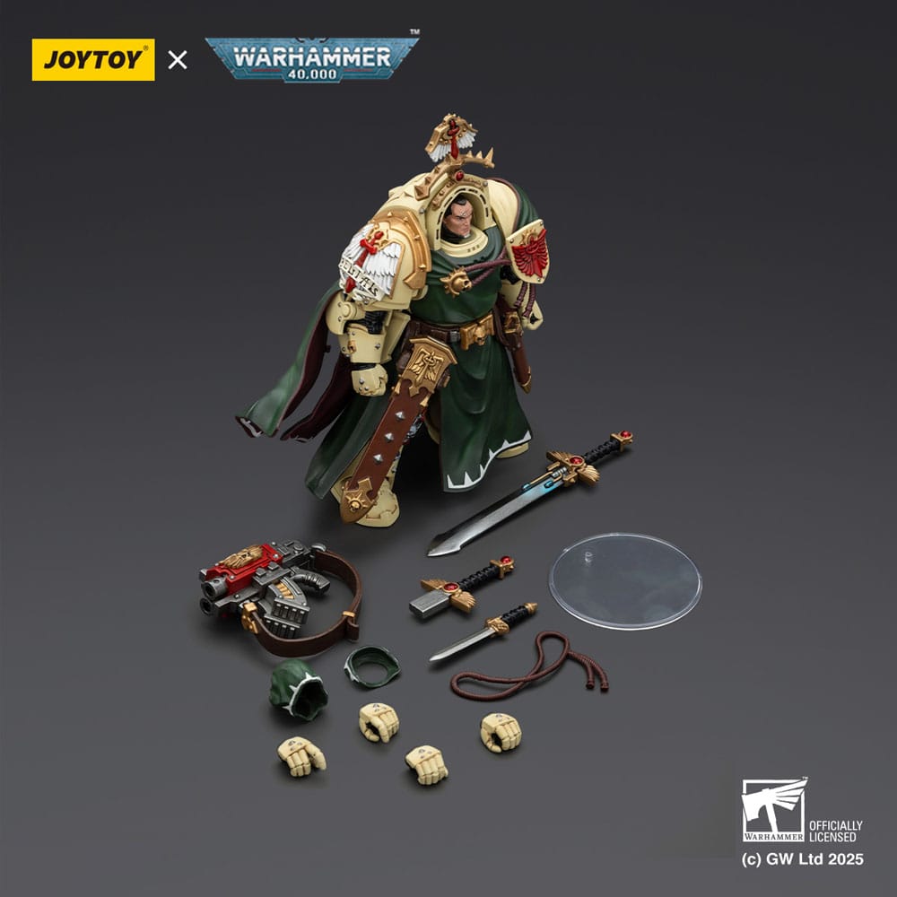 Warhammer 40 000 Dark Angels Action Figure Belial Grand Master of The Deathwing With the Sword of Silence and Storm Bolter Joy Toy (CN)