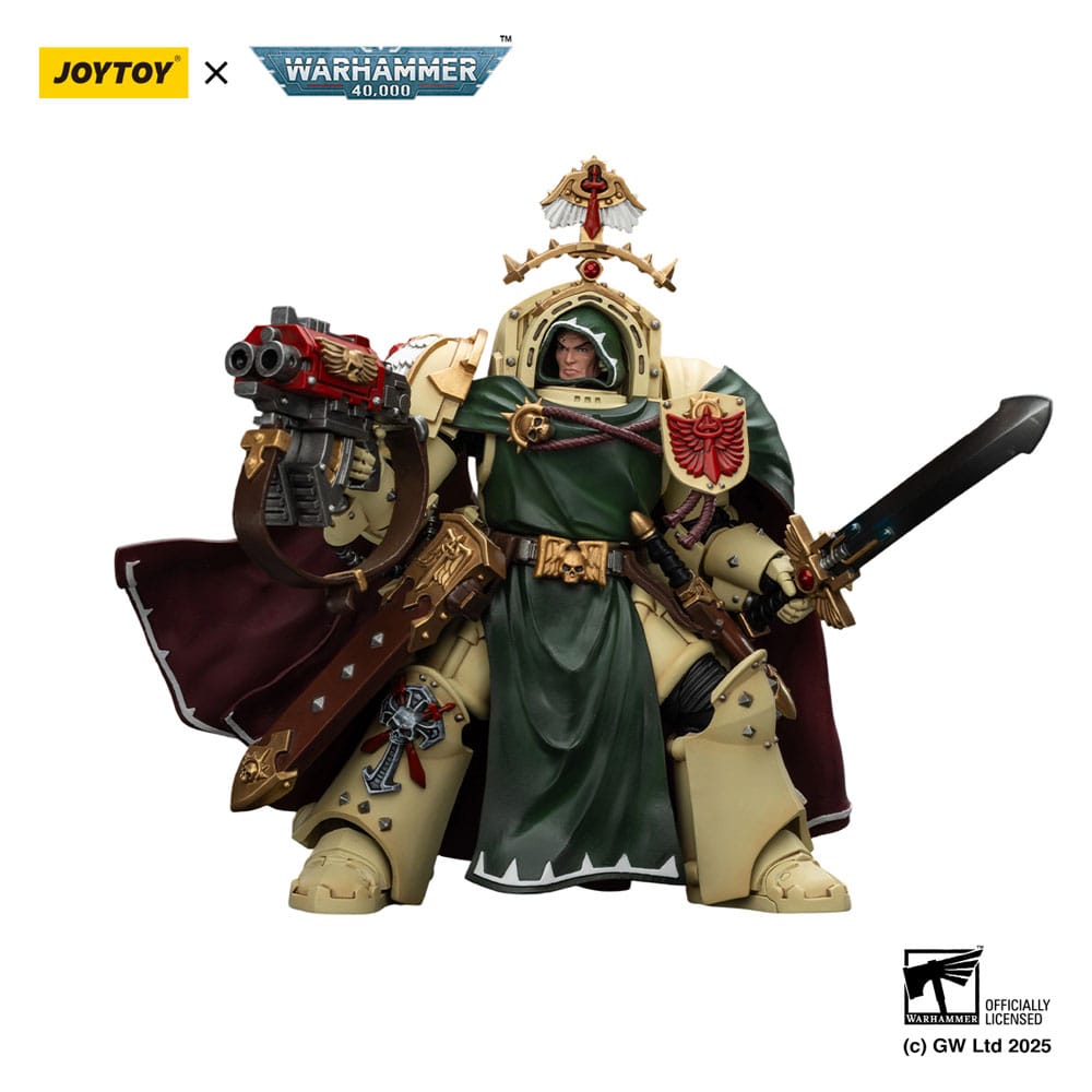 Warhammer 40 000 Dark Angels Action Figure Belial Grand Master of The Deathwing With the Sword of Silence and Storm Bolter Joy Toy (CN)