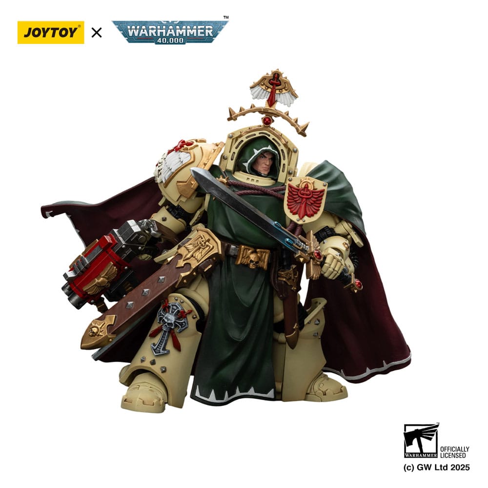 Warhammer 40 000 Dark Angels Action Figure Belial Grand Master of The Deathwing With the Sword of Silence and Storm Bolter Joy Toy (CN)