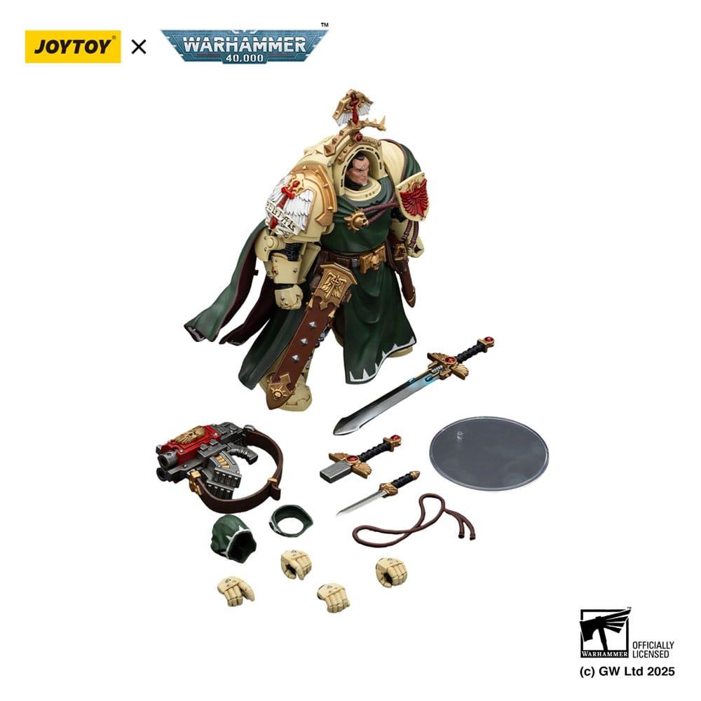 Warhammer 40 000 Dark Angels Action Figure Belial Grand Master of The Deathwing With the Sword of Silence and Storm Bolter Joy Toy (CN)