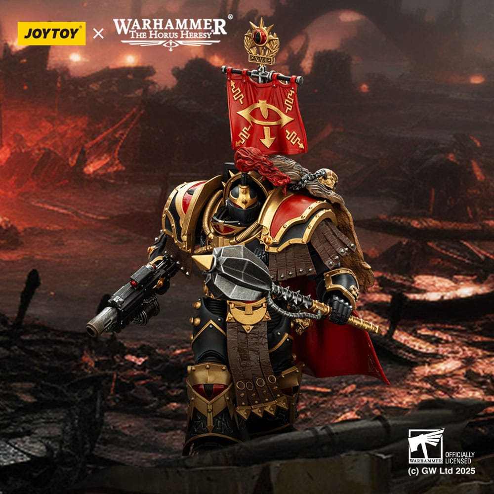 Warhammer 40 000 Sons of Horus Action Figure Legion Cataphractii Praetorwith Combi Melta and Power Maul Joy Toy (CN)