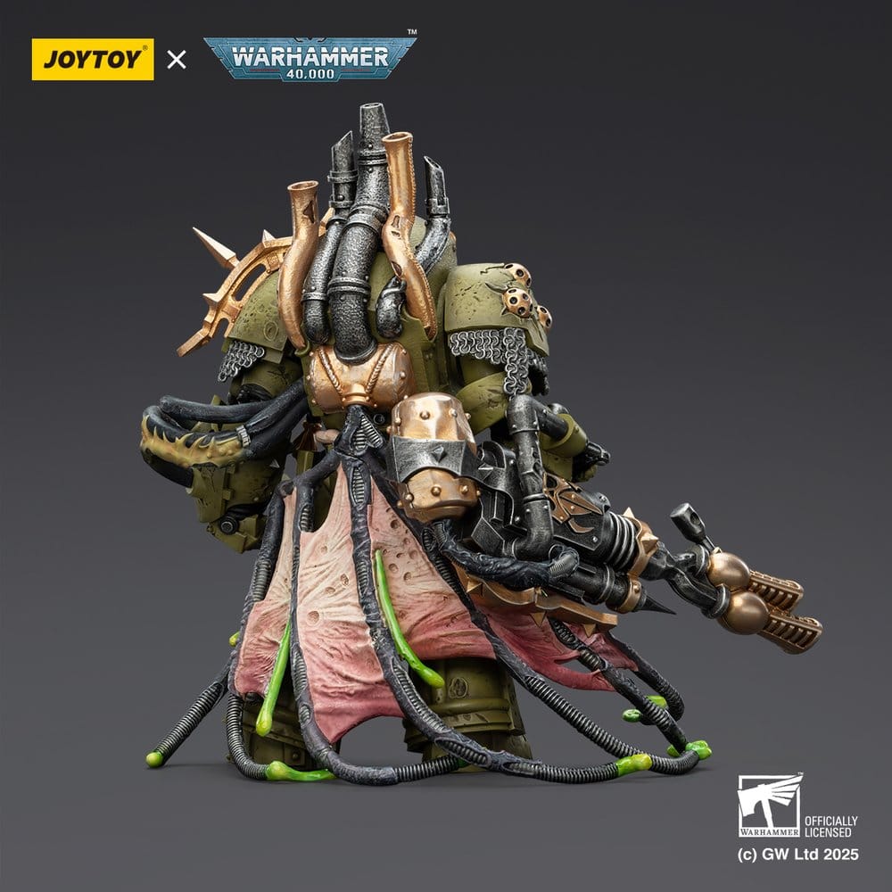 Warhammer 40 000 Action Figure Death Guard Lord of Virulence with Power Fist and Twin Plague Spewer Joy Toy (CN)