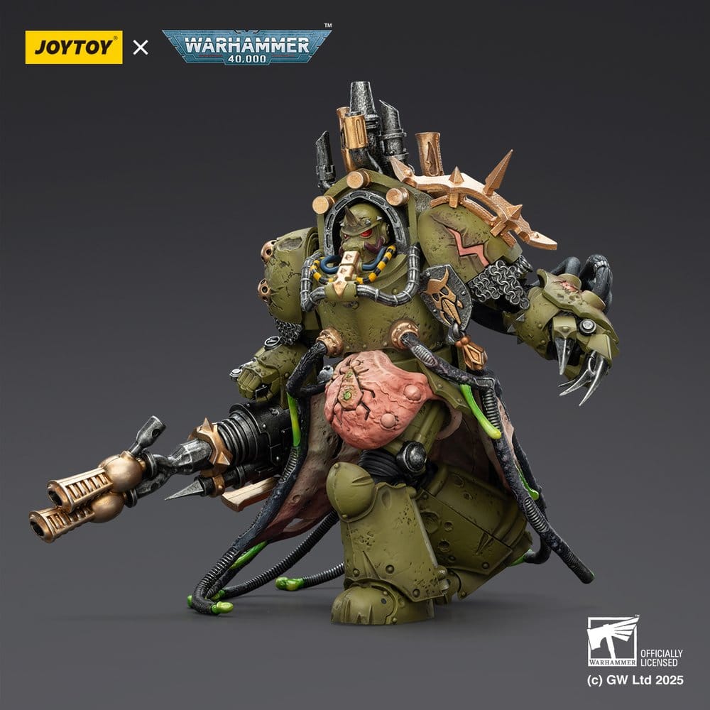 Warhammer 40 000 Action Figure Death Guard Lord of Virulence with Power Fist and Twin Plague Spewer Joy Toy (CN)