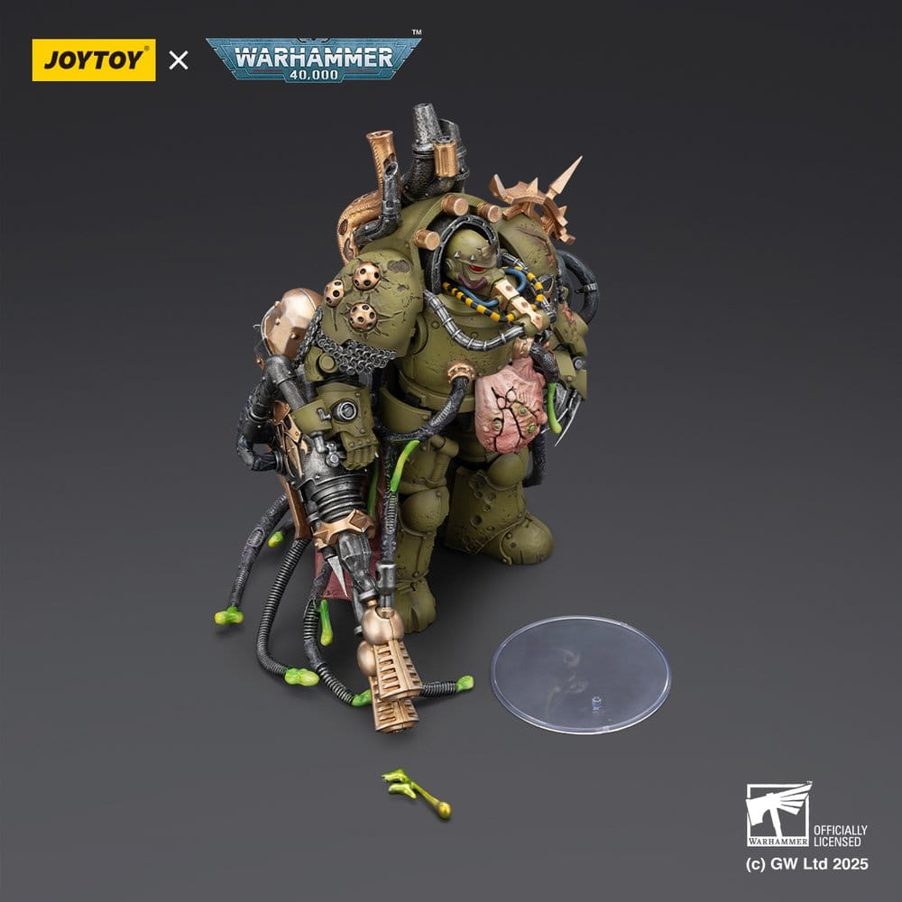 Warhammer 40 000 Action Figure Death Guard Lord of Virulence with Power Fist and Twin Plague Spewer Joy Toy (CN)