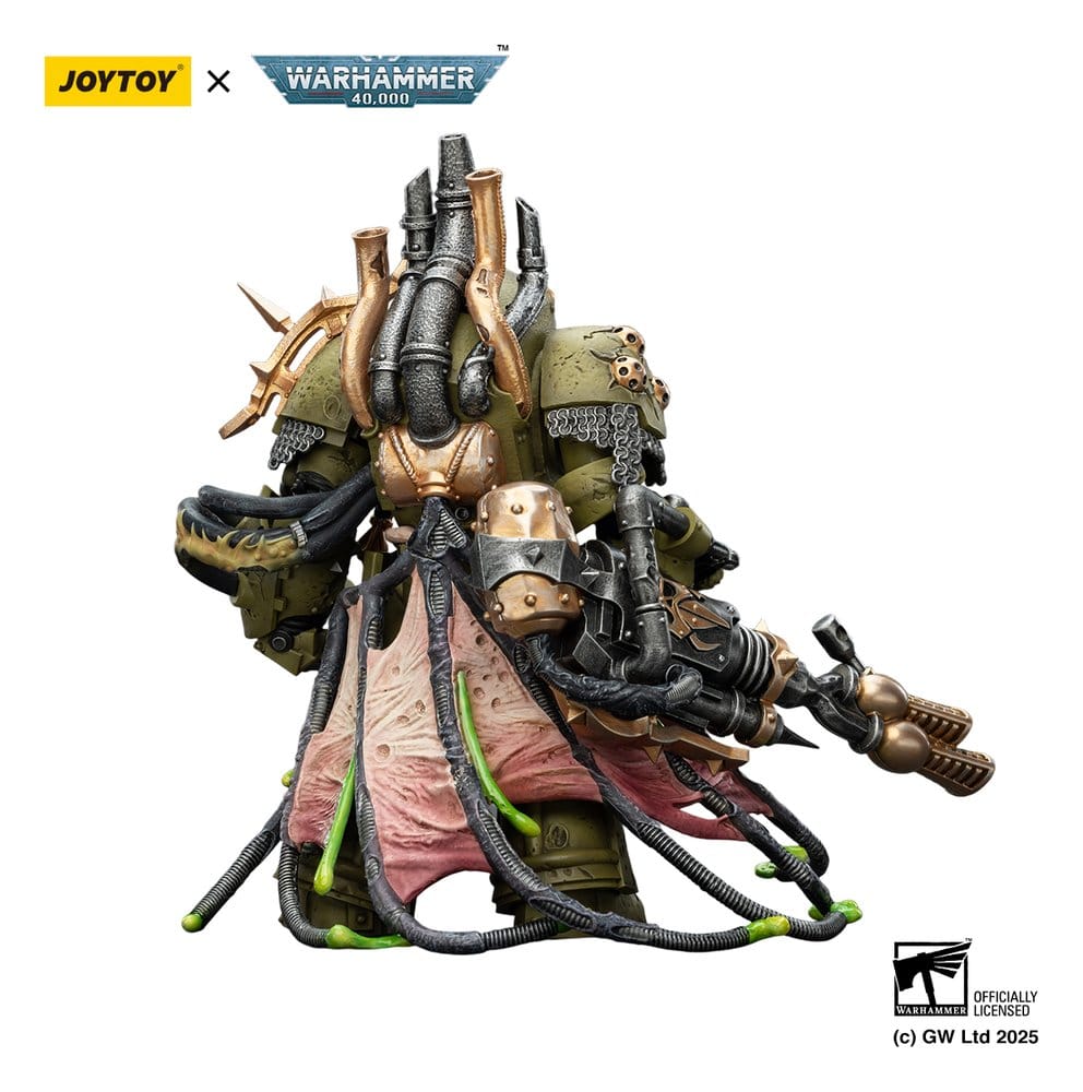 Warhammer 40 000 Action Figure Death Guard Lord of Virulence with Power Fist and Twin Plague Spewer Joy Toy (CN)