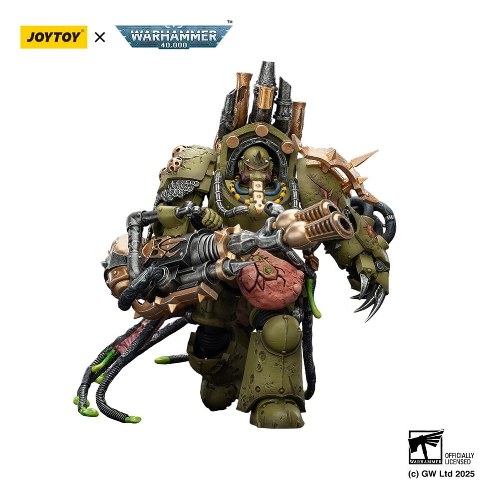 Warhammer 40 000 Action Figure Death Guard Lord of Virulence with Power Fist and Twin Plague Spewer Joy Toy (CN)