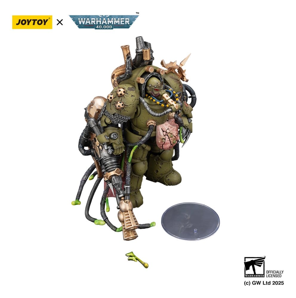 Warhammer 40 000 Action Figure Death Guard Lord of Virulence with Power Fist and Twin Plague Spewer Joy Toy (CN)