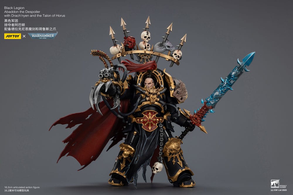 Warhammer 40 000 Action Figure Black Legion Abaddon the Despoiler with Drach'nyen and the Talo Joy Toy (CN)