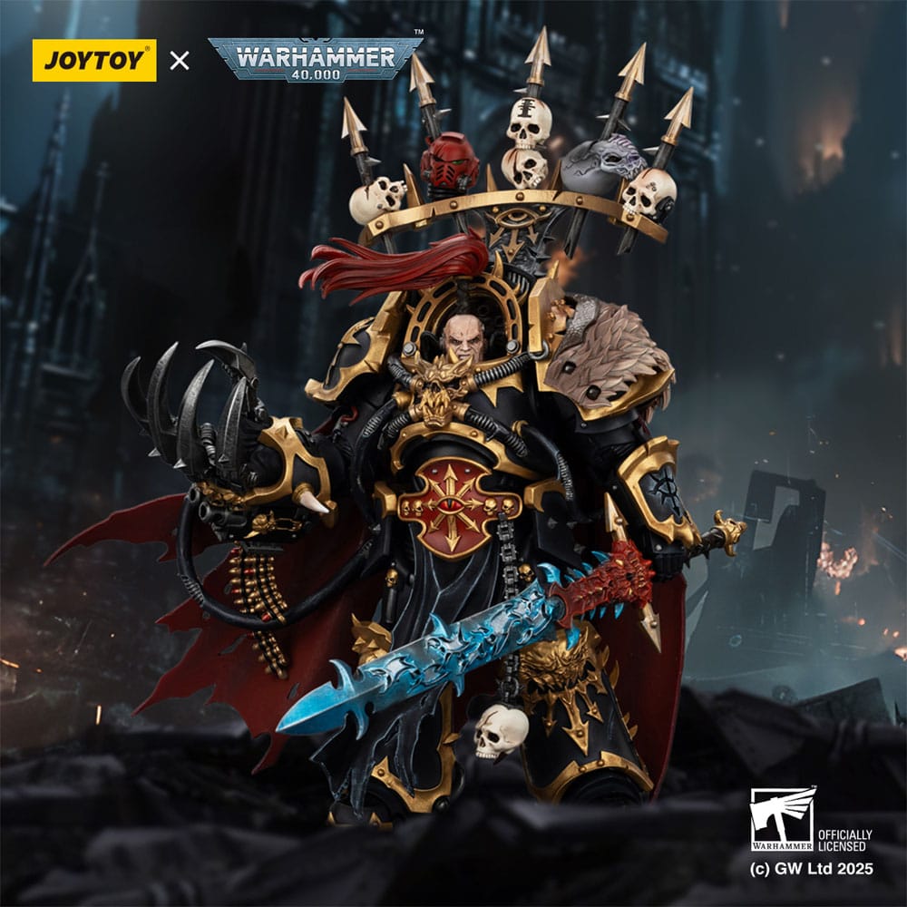 Warhammer 40 000 Action Figure Black Legion Abaddon the Despoiler with Drach'nyen and the Talo Joy Toy (CN)