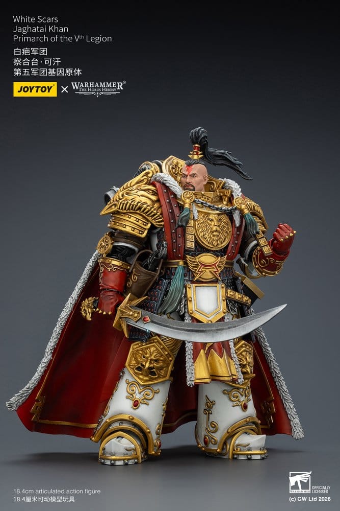 Warhammer The Horus Heresy Action Figure White Scars Jaghatai Khan Primarch of the Vth Legion Joy Toy (CN)