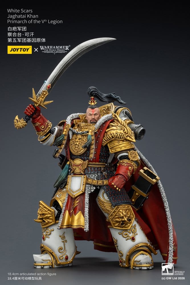 Warhammer The Horus Heresy Action Figure White Scars Jaghatai Khan Primarch of the Vth Legion Joy Toy (CN)