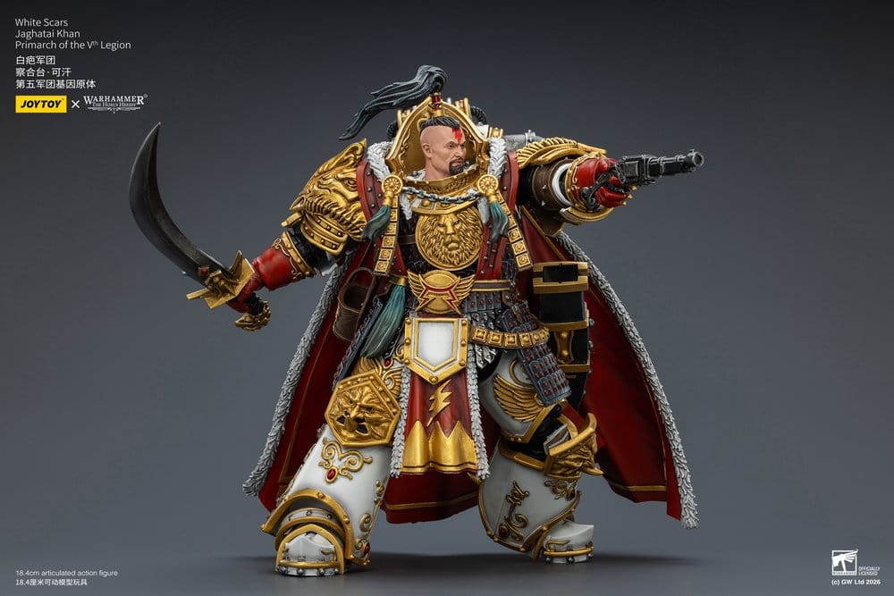 Warhammer The Horus Heresy Action Figure White Scars Jaghatai Khan Primarch of the Vth Legion Joy Toy (CN)