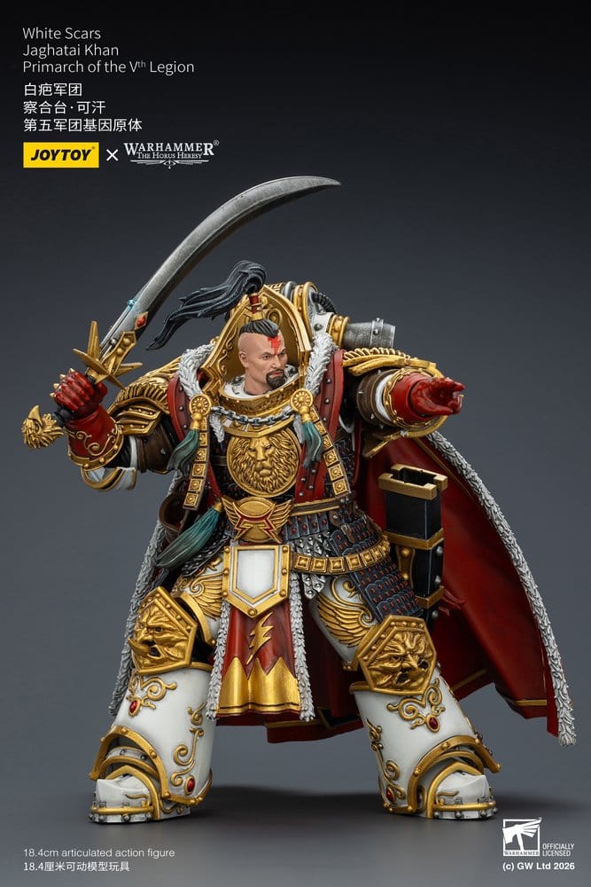 Warhammer The Horus Heresy Action Figure White Scars Jaghatai Khan Primarch of the Vth Legion Joy Toy (CN)