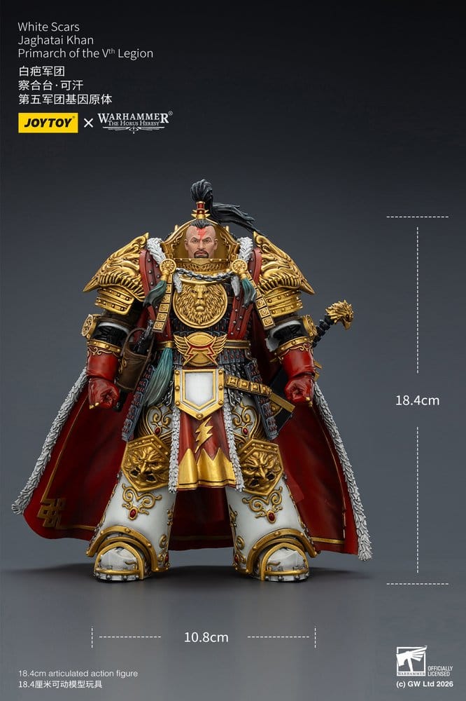 Warhammer The Horus Heresy Action Figure White Scars Jaghatai Khan Primarch of the Vth Legion Joy Toy (CN)