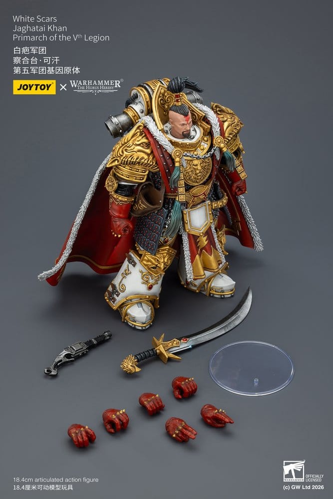 Warhammer The Horus Heresy Action Figure White Scars Jaghatai Khan Primarch of the Vth Legion Joy Toy (CN)