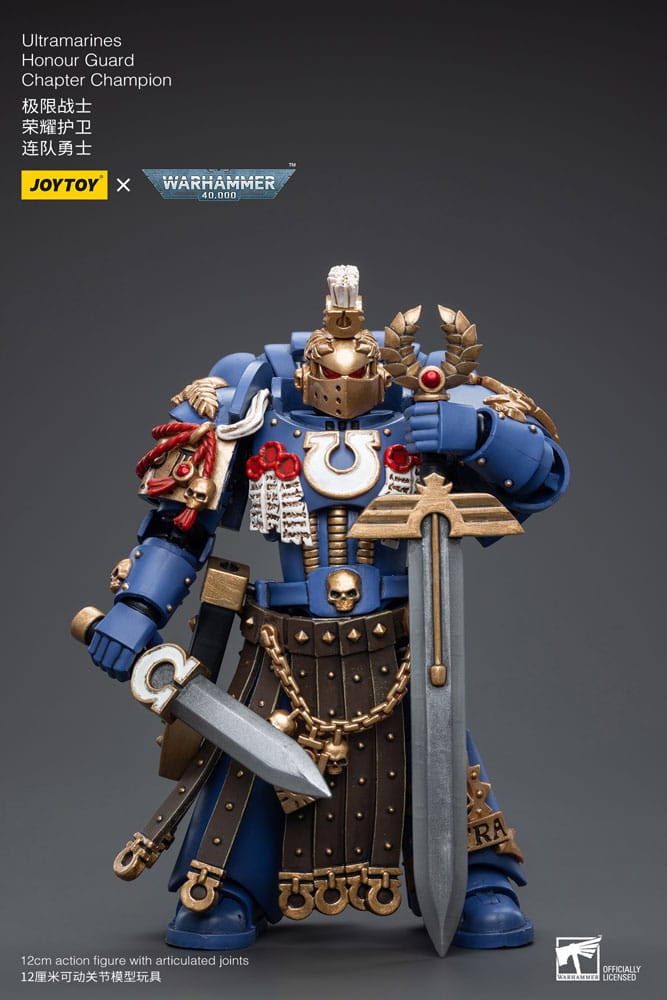 Warhammer 40k Action Figure 1/18 Ultramarines Honour Guard Chapter Champion Joy Toy (CN)