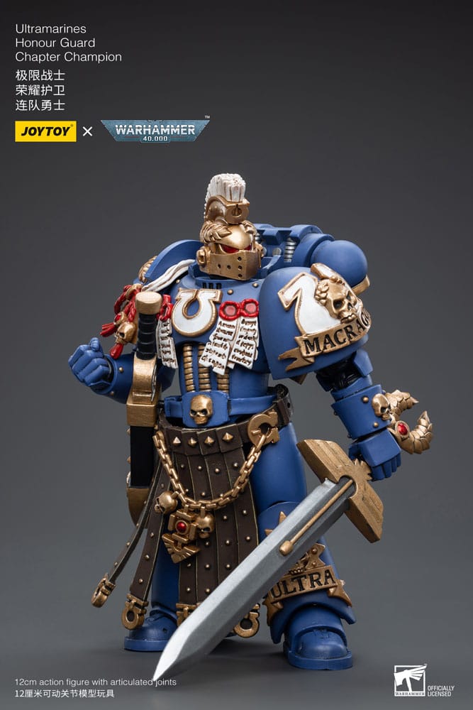 Warhammer 40k Action Figure 1/18 Ultramarines Honour Guard Chapter Champion Joy Toy (CN)