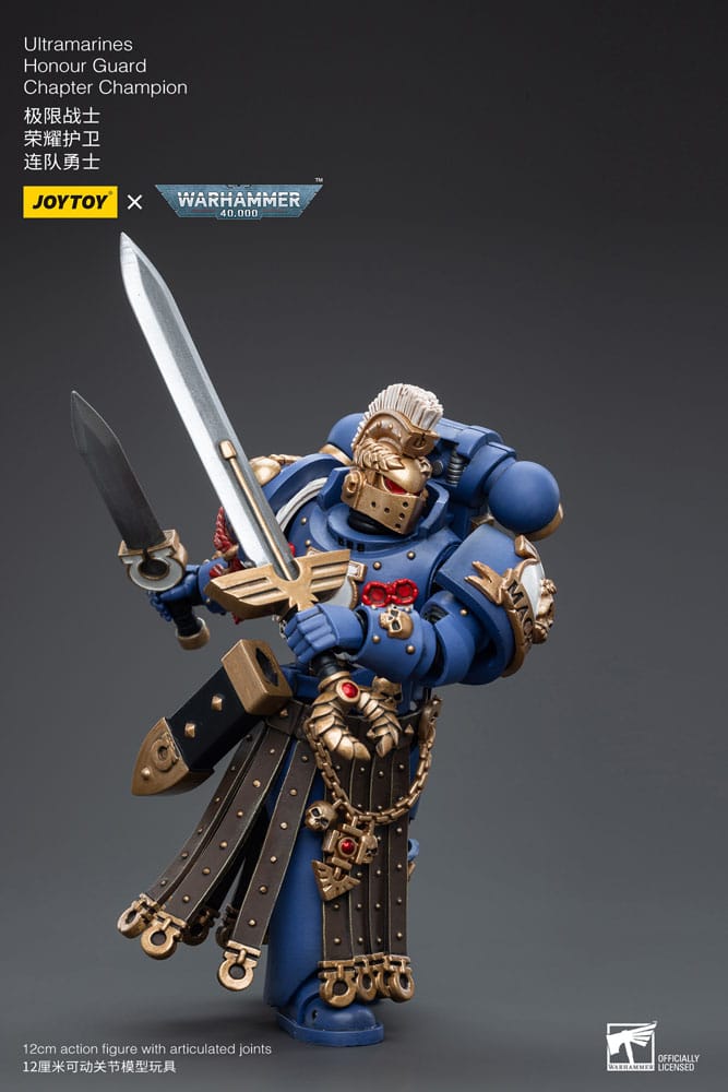 Warhammer 40k Action Figure 1/18 Ultramarines Honour Guard Chapter Champion Joy Toy (CN)