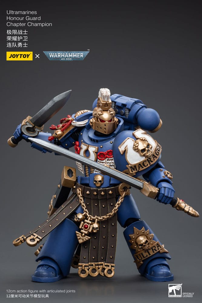 Warhammer 40k Action Figure 1/18 Ultramarines Honour Guard Chapter Champion Joy Toy (CN)