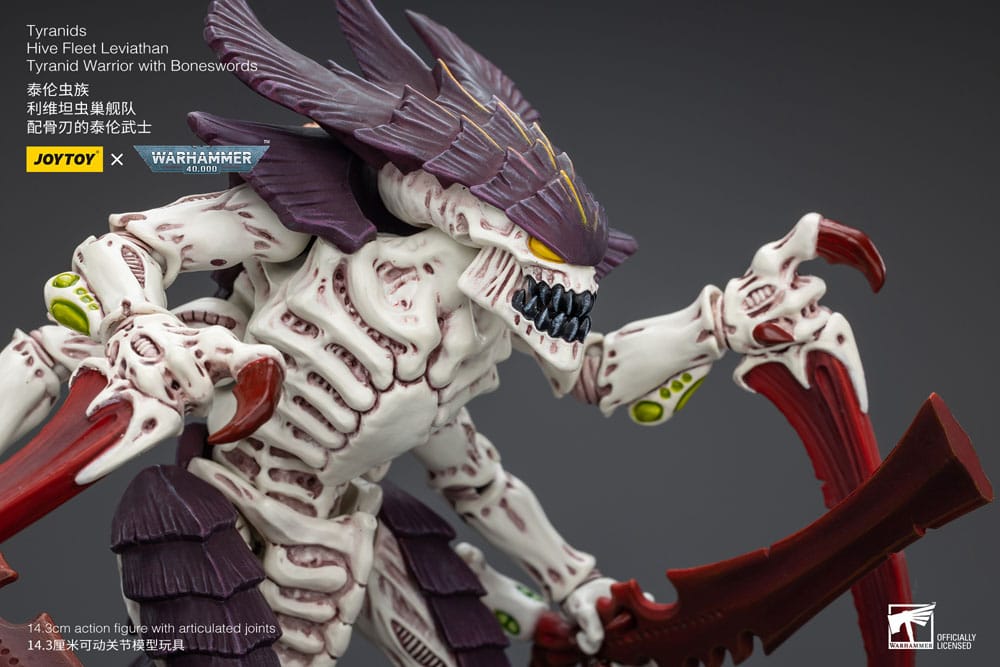 Warhammer 40k Action Figure 1/18 Tyranids Hive Fleet Leviathan Tyranid Warrior with Boneswords Joy Toy (CN)