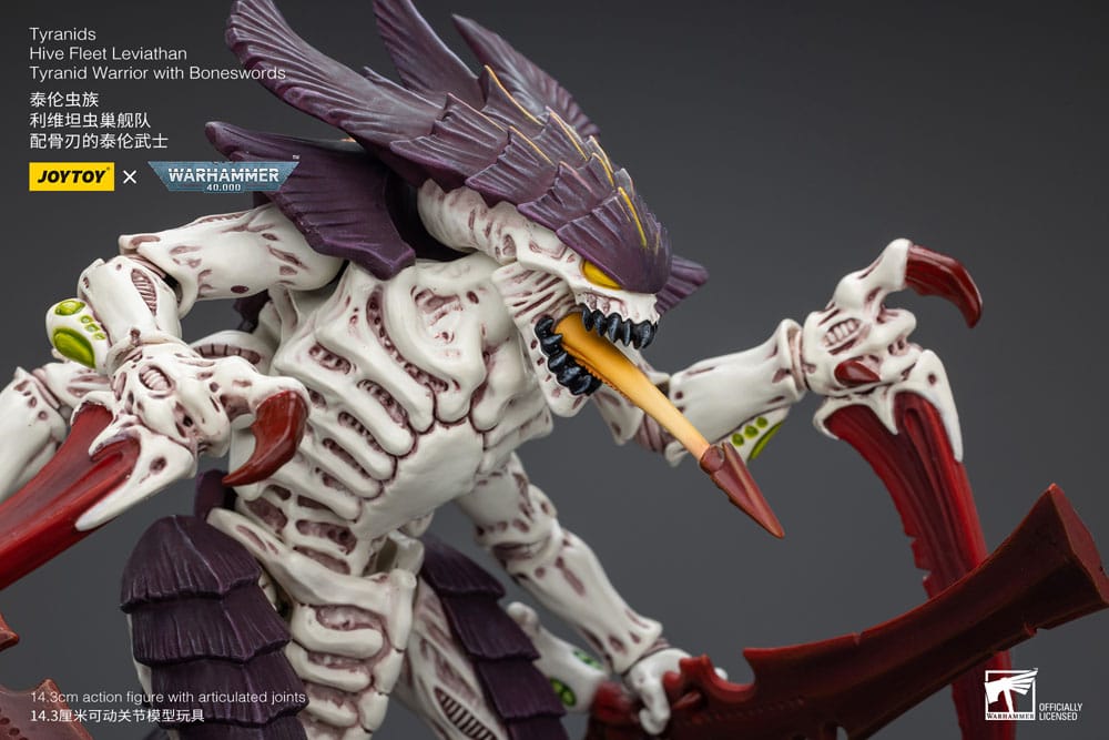 Warhammer 40k Action Figure 1/18 Tyranids Hive Fleet Leviathan Tyranid Warrior with Boneswords Joy Toy (CN)