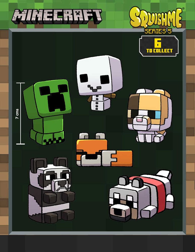 Minecraft Squishme Anti Stress Figures Series 5 Display 16 Just Toys