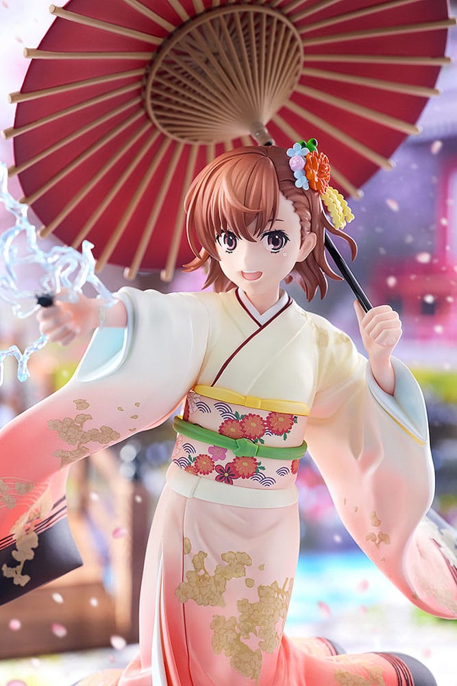 A Certain Scientific Railgun T Statue Mikoto Misaka Furisode Kimono Ver. Kadokawa