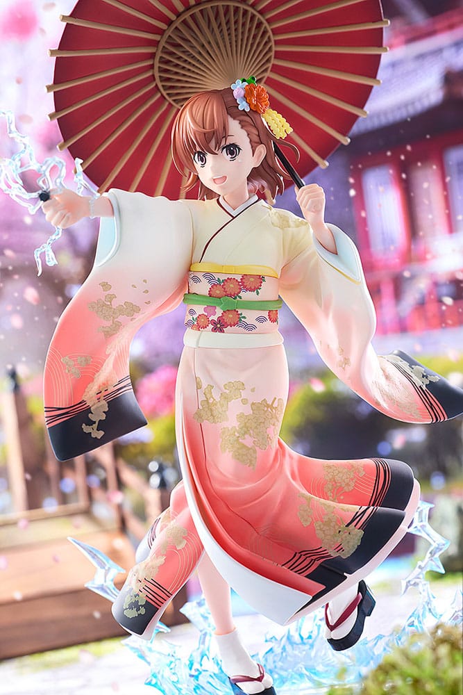 A Certain Scientific Railgun T Statue Mikoto Misaka Furisode Kimono Ver. Kadokawa