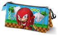 Sonic The Hedgehog Triple Pencil case SEGA Knuckles Run Multicolour Karactermania