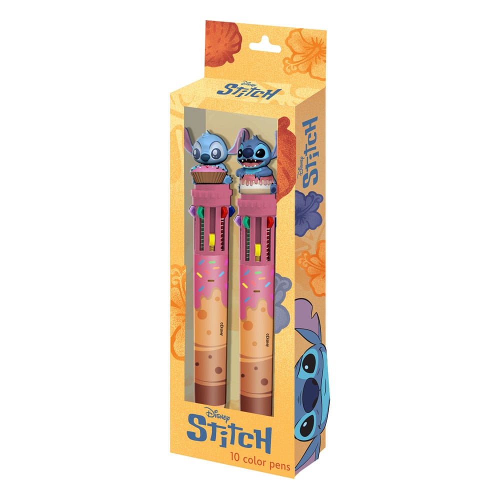 Lilo & Stitch Multicoloured ball pens 2 Pack Karactermania