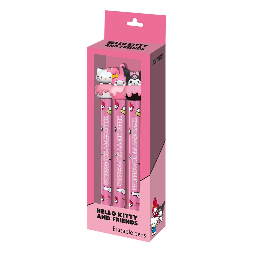 Sanrio Erasable Gel Pens 3 Pack Karactermania