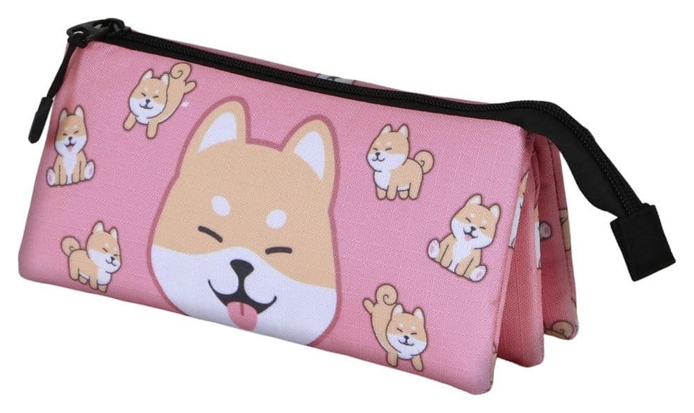 Oh My Pop! Triple Pencil case Shiba Pink Karactermania
