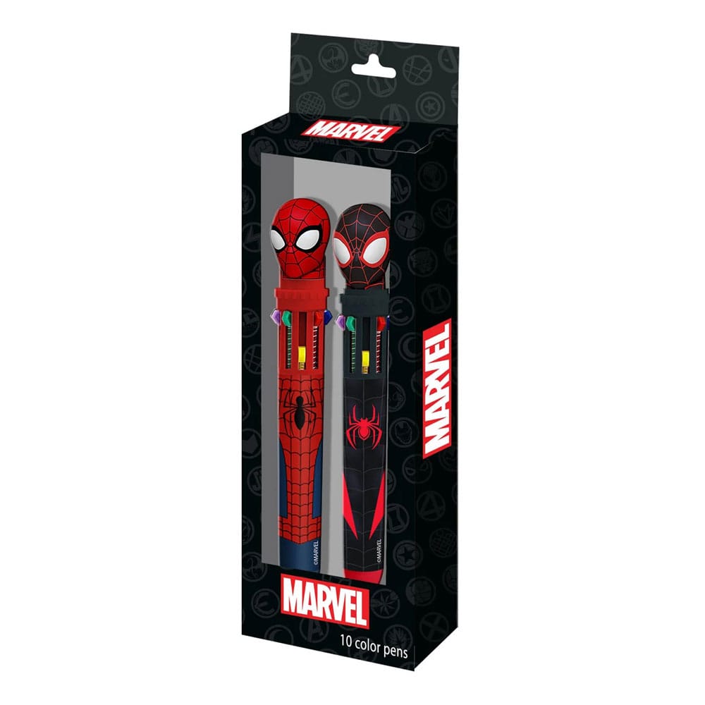 Spider-Man Multicoloured ball pens 2 Pack Karactermania
