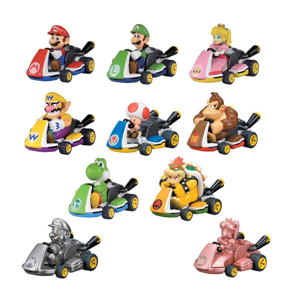 Mario Kart Pull Back Cars Mystery Pack Display 12 Tomy