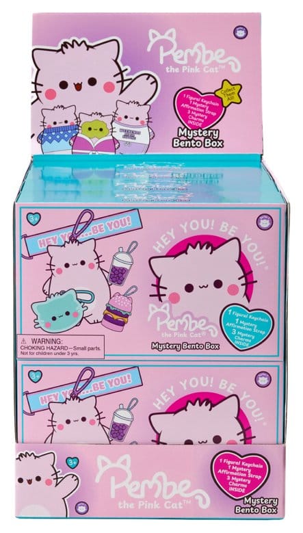 Pembe Keyrings Blind Box Bento Box Display 8 License 2 Play Toys