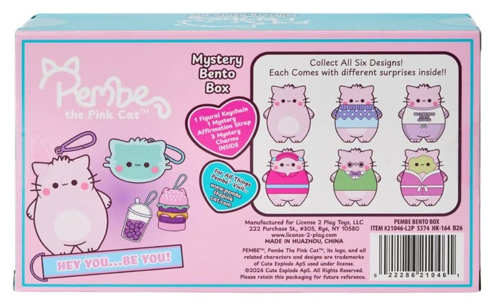 Pembe Keyrings Blind Box Bento Box Display 8 License 2 Play Toys
