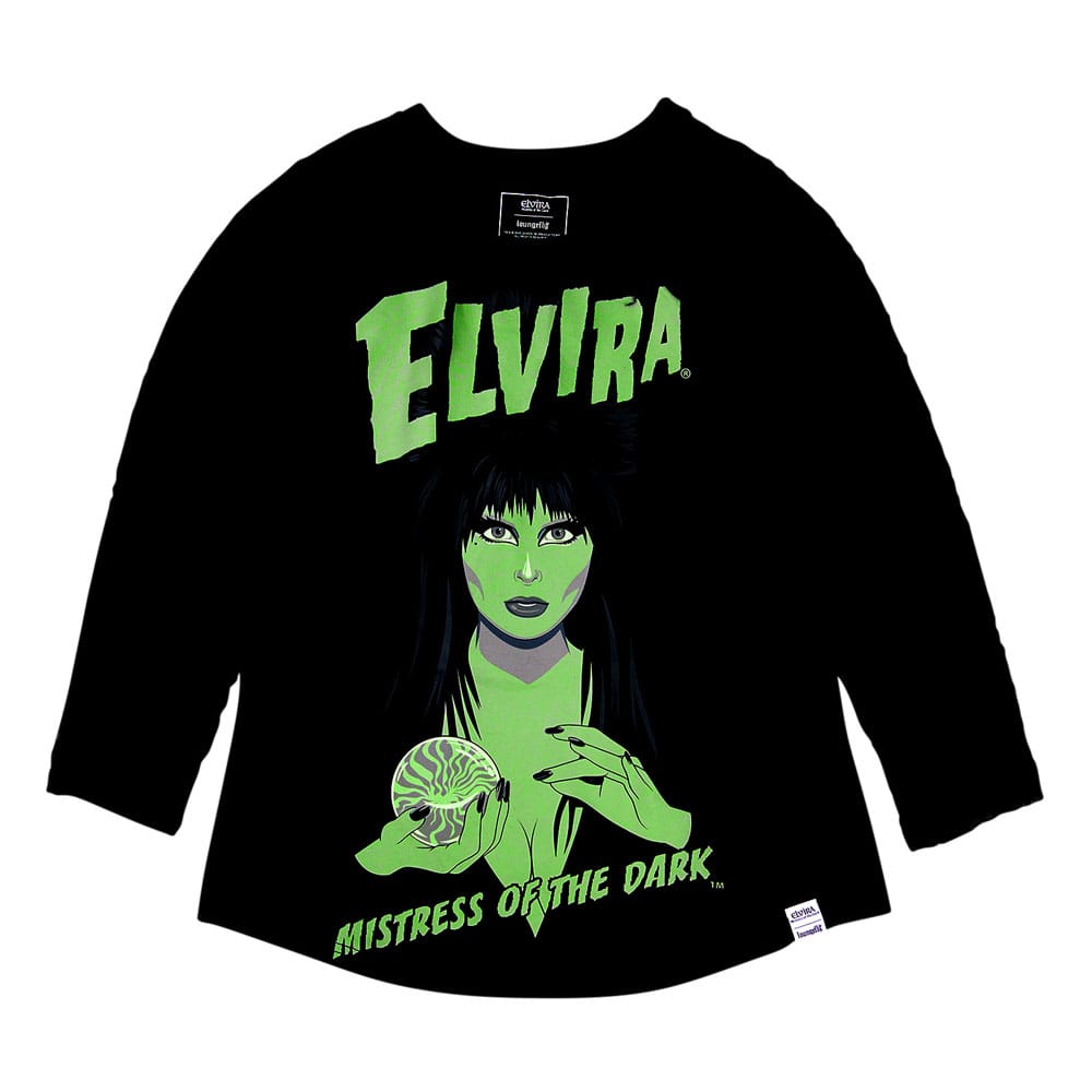 Elivira by Loungefly Tee T Shirt Unisex Shirred Raglan Size S Loungefly